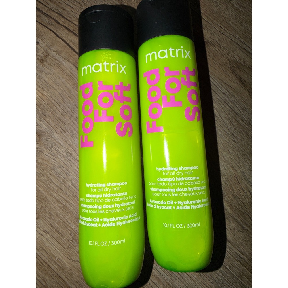 Matrix Food For Soft Hydrating Shampoo Set of 2 Avocado Oil Hyaluronic hair
